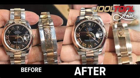 rolex polishing before and after